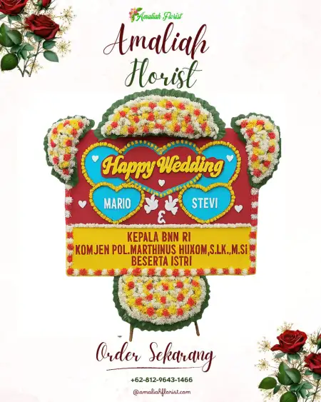 Papan Bunga Pernikahan Punten
